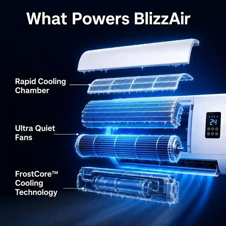 BlizzAir Portable AC Features .