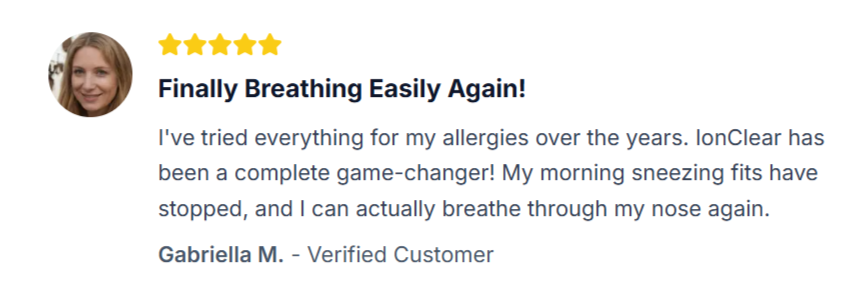 Ion Clear Air Purifier Customer Reviews