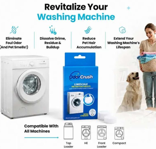 OdorCrush Washing Machine Cleaner benefits